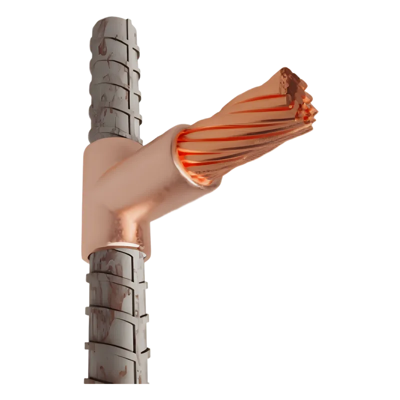 Molde para Soldadura exotemica para cable Horizontal cal. 4/0 a Varilla Corrugada Vertical de 1/2 TOTAL GROUND TGM-CHVCV-1/2-4/0