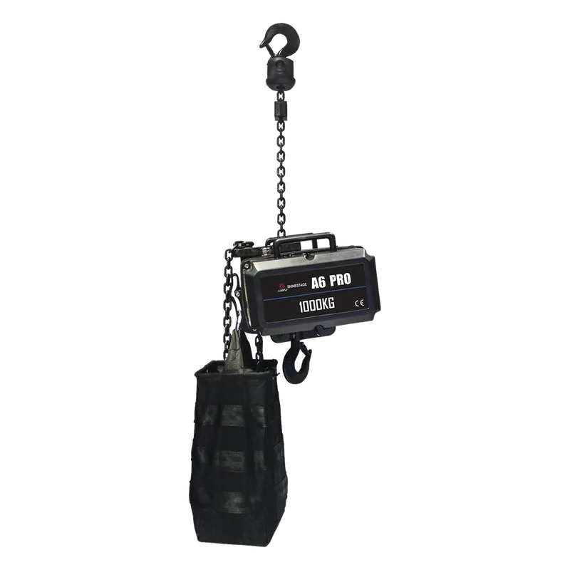 Polipasto Eléctrico / Motor de Elevación 220V | 1 Tonelada | 25m Cadena | IP66 Exterior | Case de Vuelo Incluido SHINESTAGE YS-A6PRO