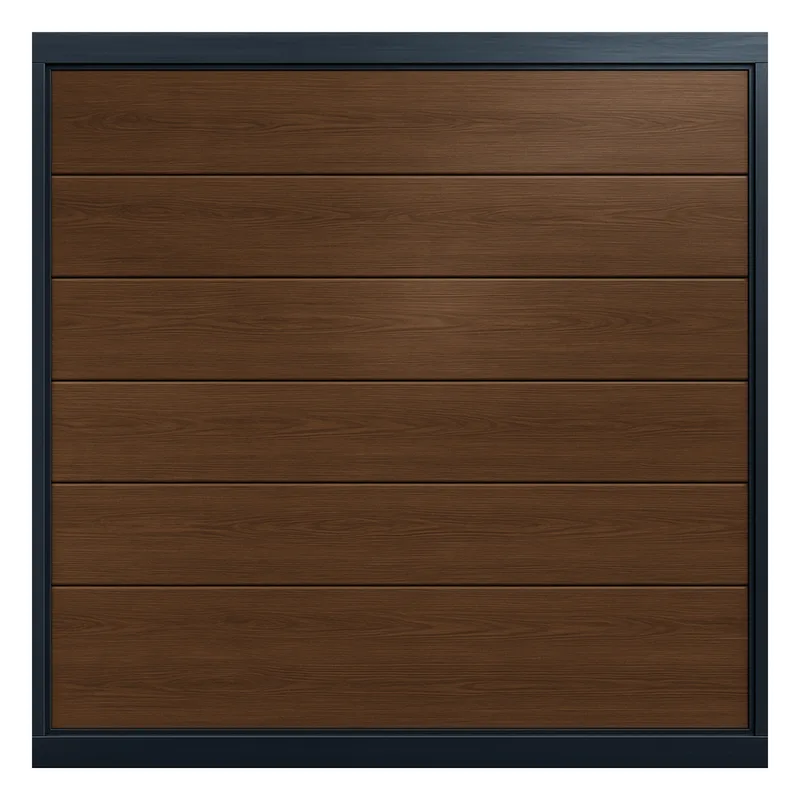 Puerta de Garage de Alta Calidad / Linea Central / Imitacion madera / oscura / 16x9 pies / AISLADA / Estilo Americana. ACCESSPRO APDOOR-169B