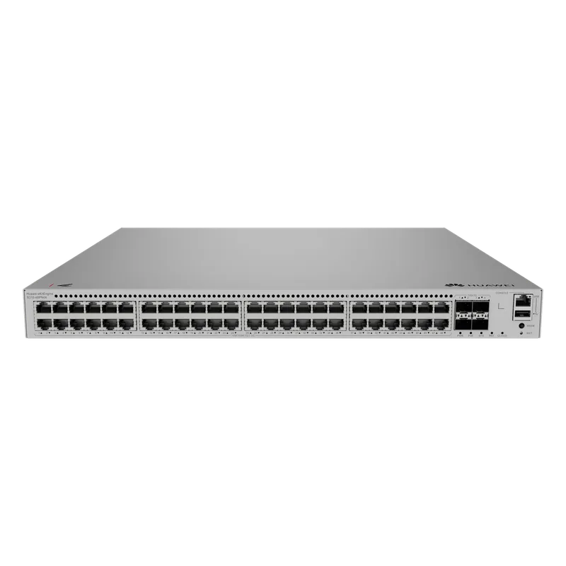 Switch eKit Distribución/Core MultiGigabit PoE+ Capa 3 / 48 puertos PoE+ 2.5 Gbps + 4 SFP+ / iStack / PoE Perpetuo (360 W) / Libre de Licenciamiento HUAWEI S310-48PN4X