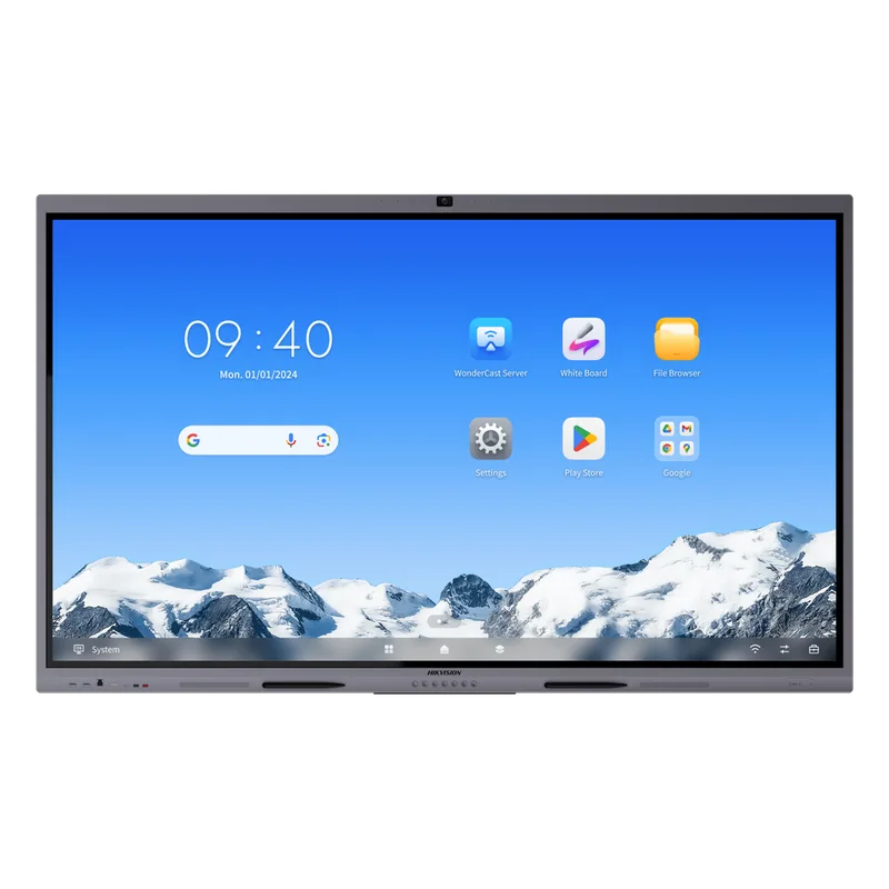 Pantalla Interactiva Touch de 65" Android 16 / Asistentes IA / Google Suite Preinstalado con Certificación EDLA / Cámara Web 8 MP / Resolución 4K / Bocinas Integradas / Entradas HDMI y VGA / Incluye 2 Lápices para Escribir HIKVISION DS-D5C65RB/B2L(EDLA)
