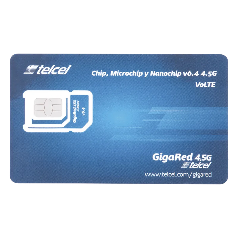 SIM TELCEL 6 GB mensual para dispositivos móviles 3G/4G (Telcel) 1 año de servicio (solo datos) SIM6GBTELCEL
