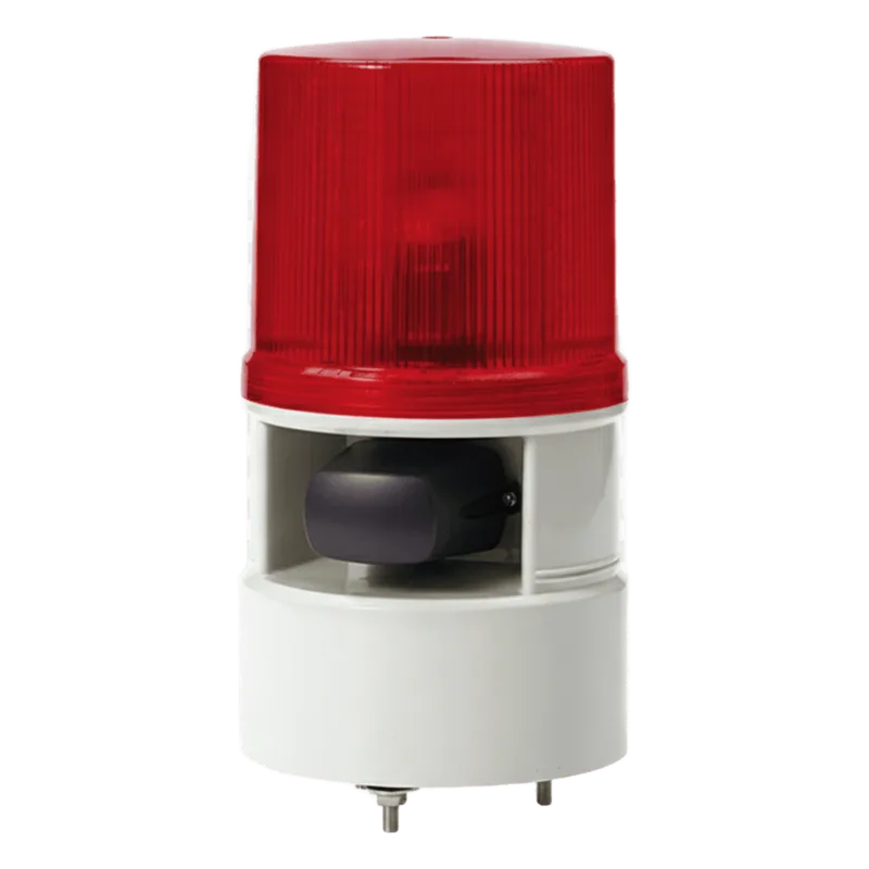 Luces de advertencia color Rojo con sirena incorporada con 5 tonos máx. 105 dB en 12-24 VCD QLIGHT S125DML-WS-012024-R