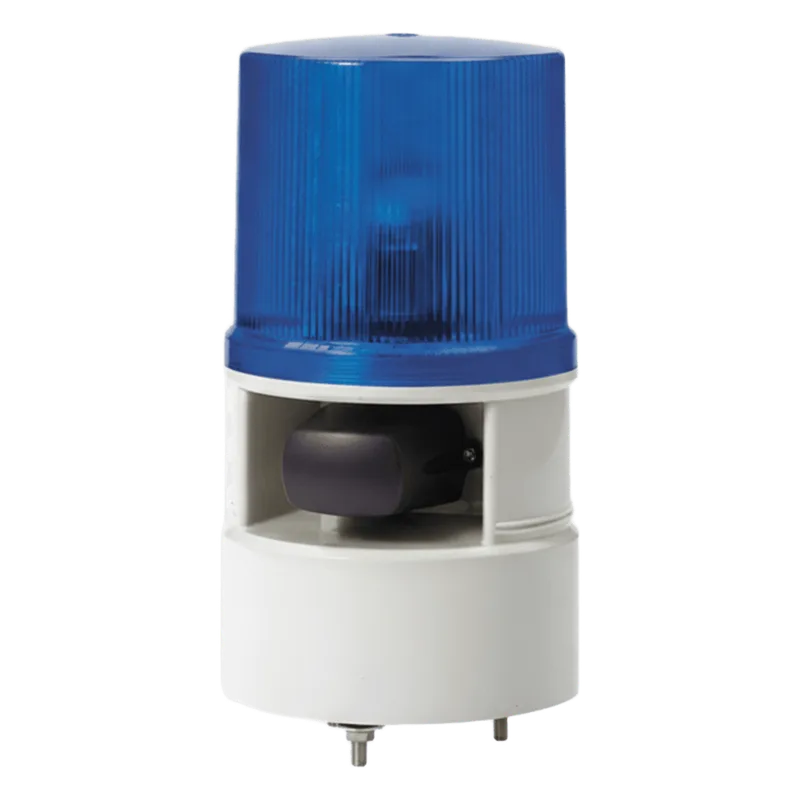 Luces de advertencia color Azul con sirena incorporada con 5 tonos máx. 105 dB en 12-24 VCD QLIGHT S125DML-WS-012024-B
