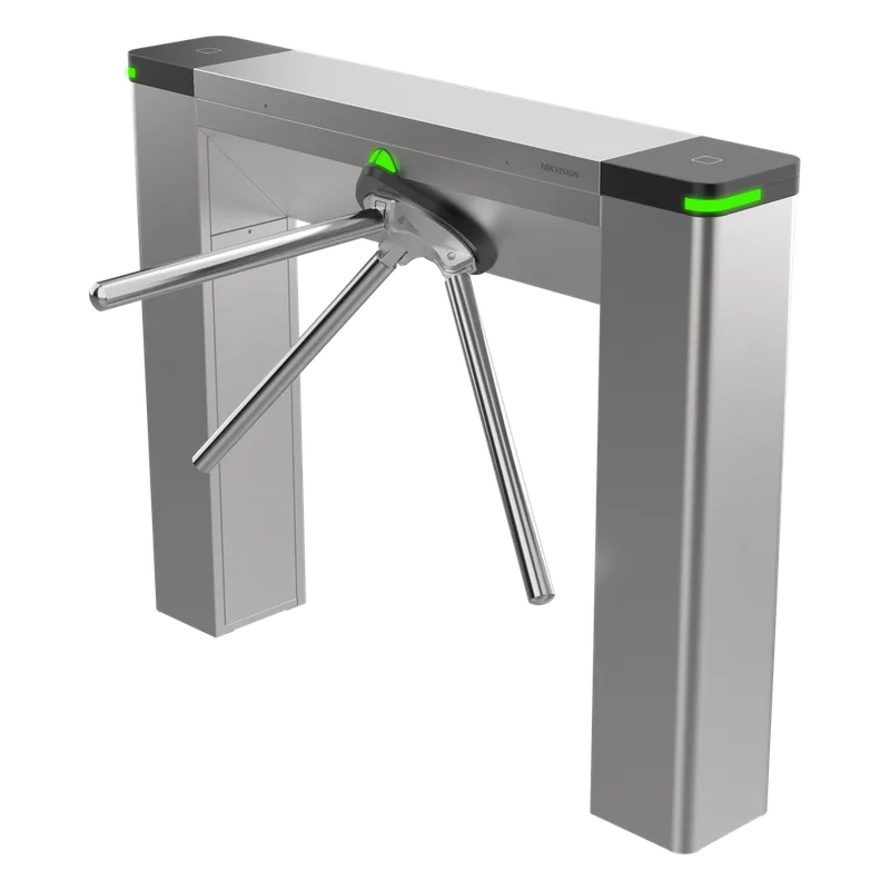Torniquete Estético Trípode Bidireccional de Acero Inoxidable / 3 Millones de Ciclos MCBF / Interior y Exterior Protegido / LEDs indicadores de Entrada y Salida /Tipo Puente HIKVISION DS-K3G501CLX-R/DM55