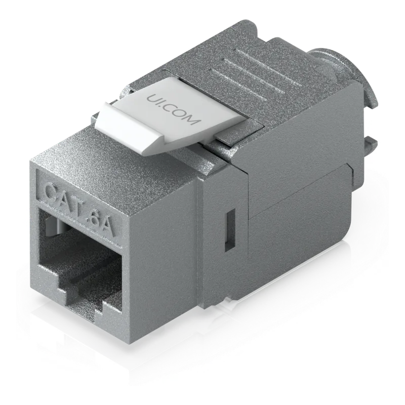 Keystone Jack Cat6A Tipo Toolless para Terminación sin Herramientas, Instalación Snap-In en Patch Panel, Paquete con 12 Piezas UBIQUITI UACC-KEYSTONE-JACK-C6A