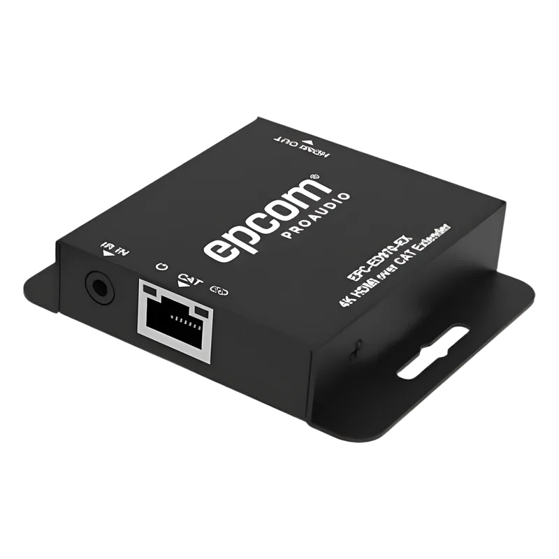 Receptor HDMI Extensor | Compatible con EPC-ED970-TX, EPC-SP914C70-TX y EPC-SP918C70-TX | Transmisión hasta 70 m en 1080p y 40 m en 4K30 | Soporte HDCP 1.4 y DVI 1.0 | Conexión CAT5E/CAT6 | Control IR Unidireccional | Puerto Loop HDMI EPCOM PROAUDIO EPCED970RX