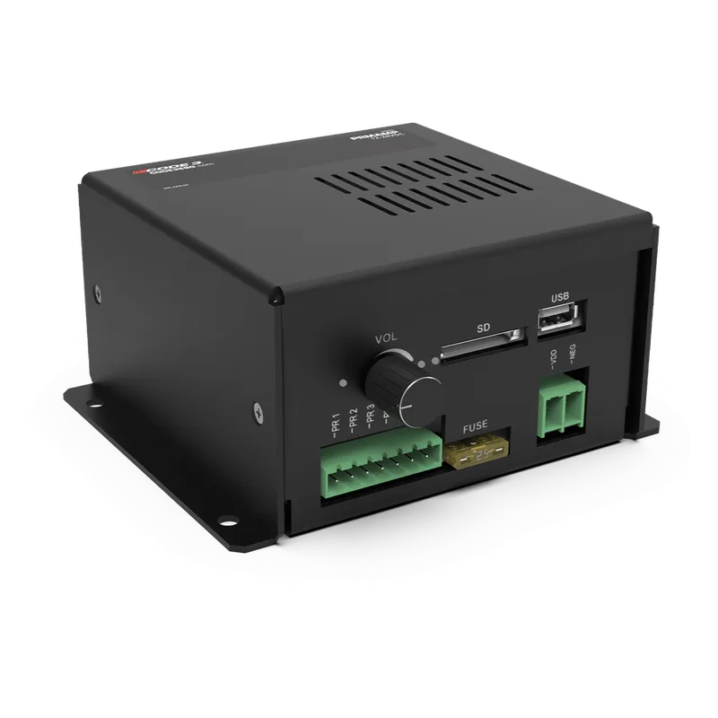 Amplificador Programable de Voz de 5 mensajes para Sirena Vehicular ECCO PRMAMP