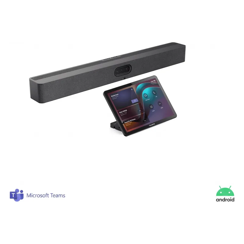 Barra de Videoconferencia Yealink A50 para Salas Medianas y Grandes Compatible con Microsoft Teams Rooms, Zoom Rooms, RingCentral Rooms y BYOD - Incluye Panel Touch CTP25 A50-031