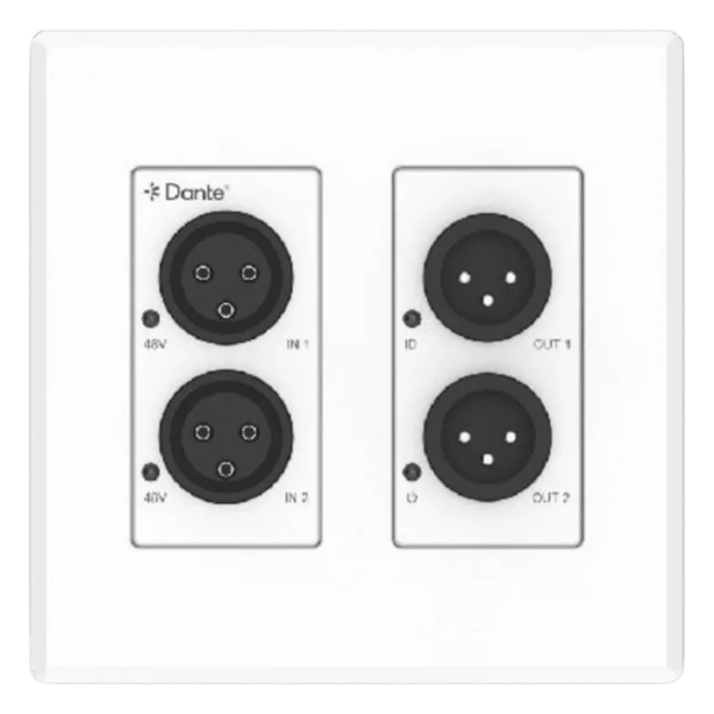 Extensor de Audio Analógico XLR a Dante® | 2 Entradas y 2 Salidas | Conversión Digital de Audio | PoE IEEE 802.3af | Phantom Power 48V | Latencia Configurable 1-5ms | Rango Dinámico >90dB EPCOM PROAUDIO EPPWPD22XLR