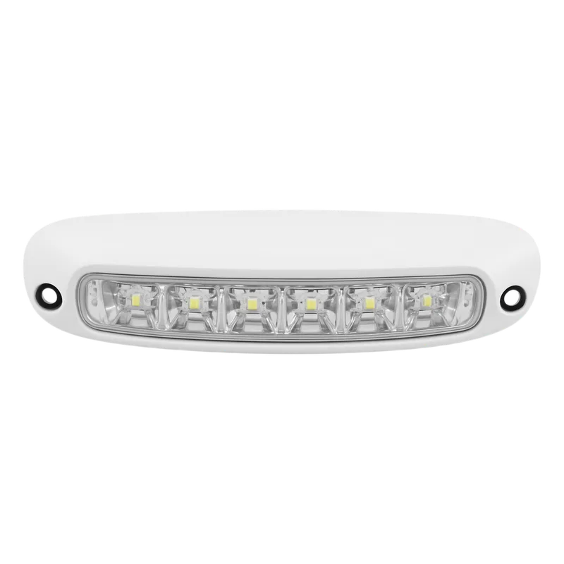 Luz Auxiliar de Escena de 6 LED, Blanco, Lente Transparente, Bisel Blanco SIGNALPRO SPW13-W