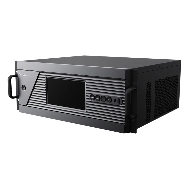 Chassis Controlador de Video Wall / 12 Slots / 4U Rack / 4K Ultra HD / Hot-Swappable / Touch LCD 7" / Genlock Sync / 8 Videowalls / 128 Escenas HIKVISION DS-C66S-S12