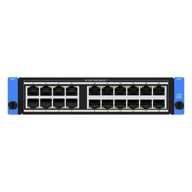 Tarjeta de Salida LED 20 Puertos Ethernet / 4K HDR10 / 10.4 MP / 16 Capas / Modos Mini y Estándar / Compatible Serie C66S HIKVISION DS-C66S-20NO