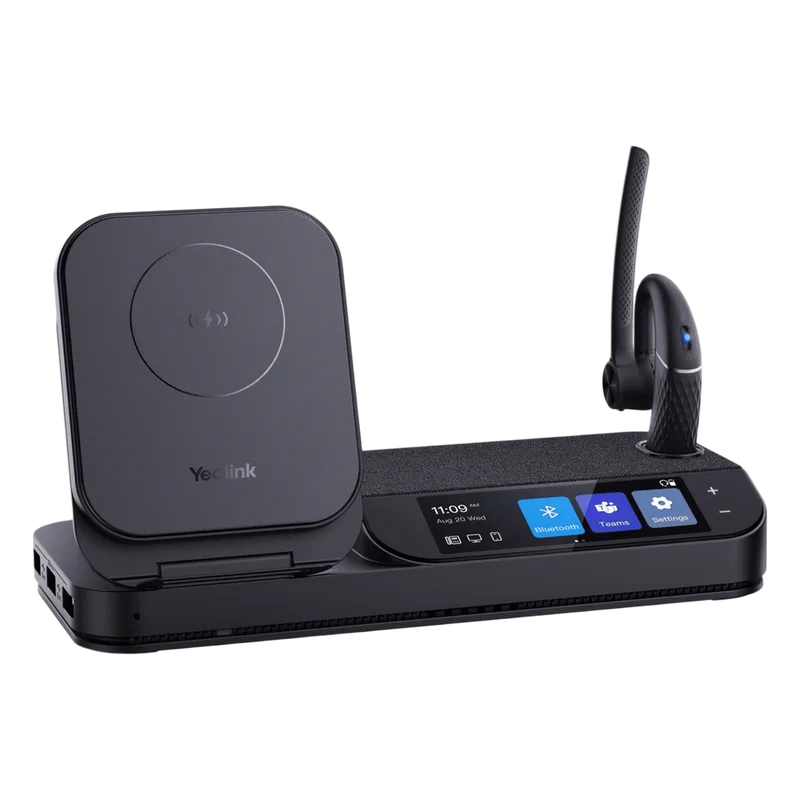 Auriculares Yealink BH71 Workstation Mono con pantalla táctil de 3"/Bluetooth 5.3/Cancelación de ruido con 4 micrófonos/Hub USB/Carga inalámbrica para dispositivos móviles BH71-WORKSTATION