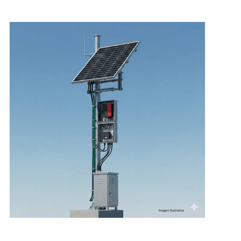 Kit Solar de 35 W con PoE 802.3af y PoE Pasivo 24 Vcc para una Cámara IP y un Radio Ubiquiti airMAX o Cambium ePMP. PL1224GRCV2