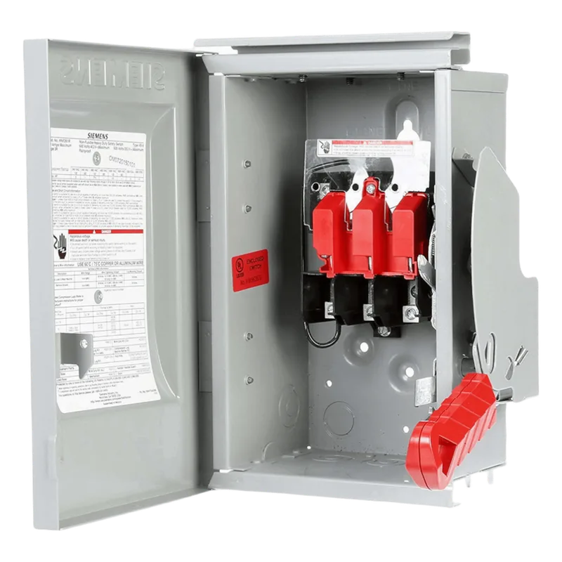 Interruptor de Seguridad HNF363R, 600Vca, 3 polos, 100 Amp, sin portafusibles, Nema 3R. SIEMENS