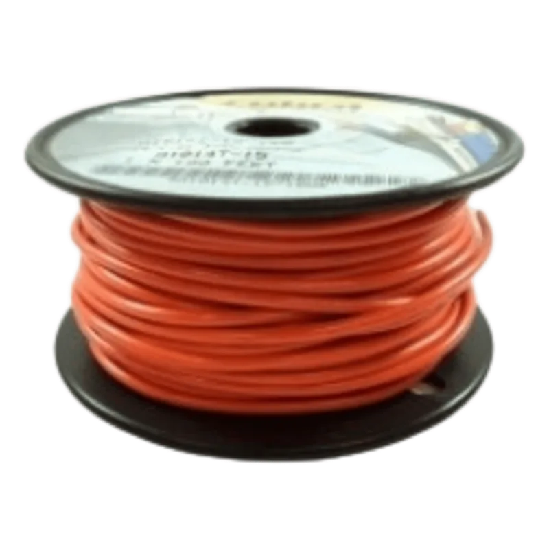 Cable Eléctrico Color Naranja Calibre 14 / Rollo de cable de 100 pies / UL 1015-1230 / Cobre Estañado Clase K / 600 Voltios / 105°C Seco - 75°C Húmedo / Aislante PVC Retardante de Llama VW-1 / Resistente a Humedad, Abrasi& COBRA WIRE & CABLE A1014T-15-100