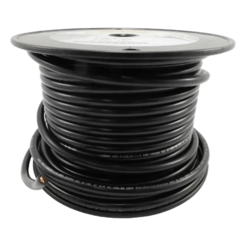 Cable Primario Marino Color Negro Calibre 8 AWG / 100 Pies Rollo / PVC Retardante de Llama / Cobre Estañado Clase K / 600V 105°C / Cumple UL 1015-1028-1230-1231 COBRA WIRE & CABLE A2008T-07-100