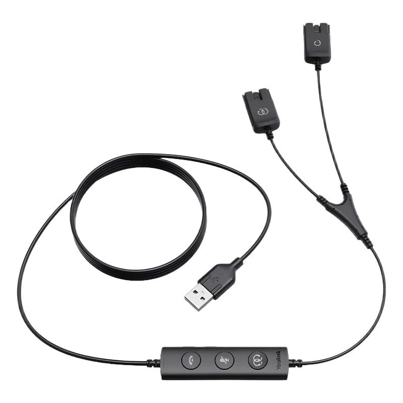 Cable para Entrenamiento en “Y” para Diademas Yealink de la Serie YHS (10 PIEZAS) USB/QD-TRAINER-CABLE(10PCS)