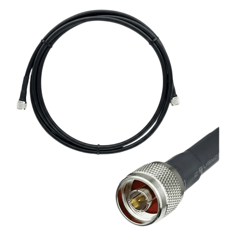 Jumper Coaxial con Cable Epcom405 | Conector N Macho en los Extremos | 3 Metros (9.84 pies) de Longitud. EP-JC405-NN3