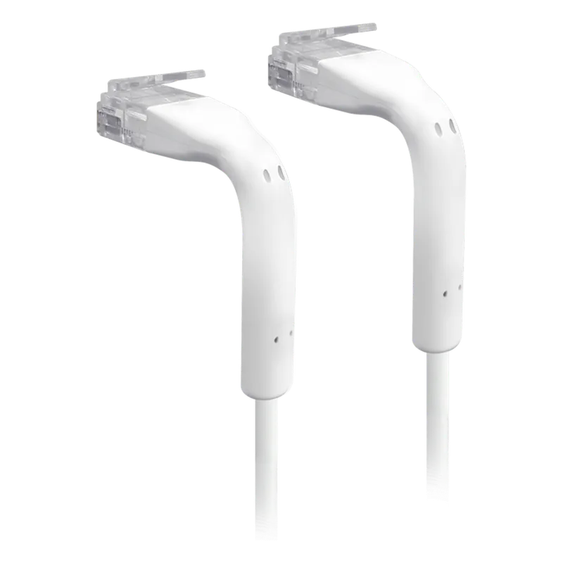 UniFi Patch Cable Cat6 Ultradelgado GbE con Botas Flexibles, Color Blanco, 1 Metro (3.28 Pies) UBIQUITI U-CABLE-PATCH-1M-RJ45