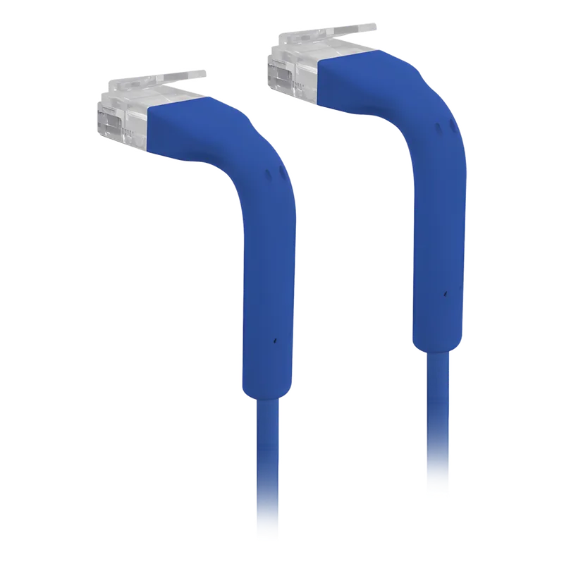 UniFi Patch Cable Cat6 Ultradelgado GbE con Botas Flexibles, Color Azul, 0.1 Metros (0.33 Pies) UBIQUITI U-CABLE-PATCH-RJ45-BL