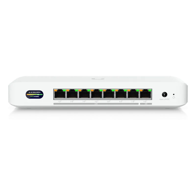 UniFi Device Bridge Switch (UDB-Switch) – Switch PoE+ Compacto con Puertos Multi-Gig (1 x 10 GbE y 7 x 2.5 GbE) y Enlace Inalámbrico WiFi 7 Integrado UBIQUITI