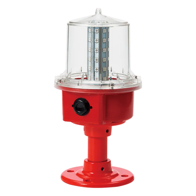Luz de Obstrucción de Aviación LED con Tubo de Baja Intensidad Tipo A Color Rojo, 110 VCA, Protección IP66 y Grado ICAO QLIGHT SAOL2P-110220-R