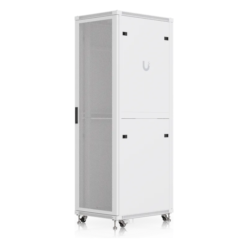 UACC Rack Cabinet 42U (600 × 800 mm) – Gabinete de Piso Totalmente Ensamblado con Ventiladores Integrados, Paneles Removibles, Ruedas con Seguro y Puerta Frontal Perforada para Óptimo Flujo de Aire UBIQUITI UACC-RACK-42U-800-P