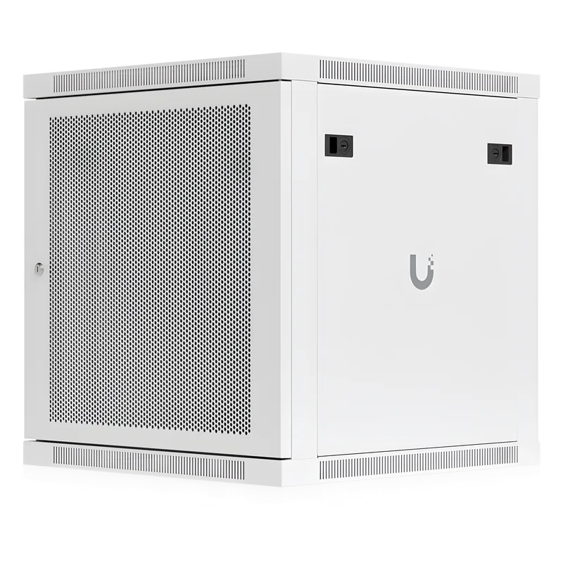 UACC Rack Cabinet 12U (598 x 600 mm) - Gabinete Cerrado para Montaje en Pared con Puerta Frontal Perforada, Totalmente Ensamblado con Ventiladores Integrados y Paneles Removibles UBIQUITI UACC-RACK-12U-WALL-600-P