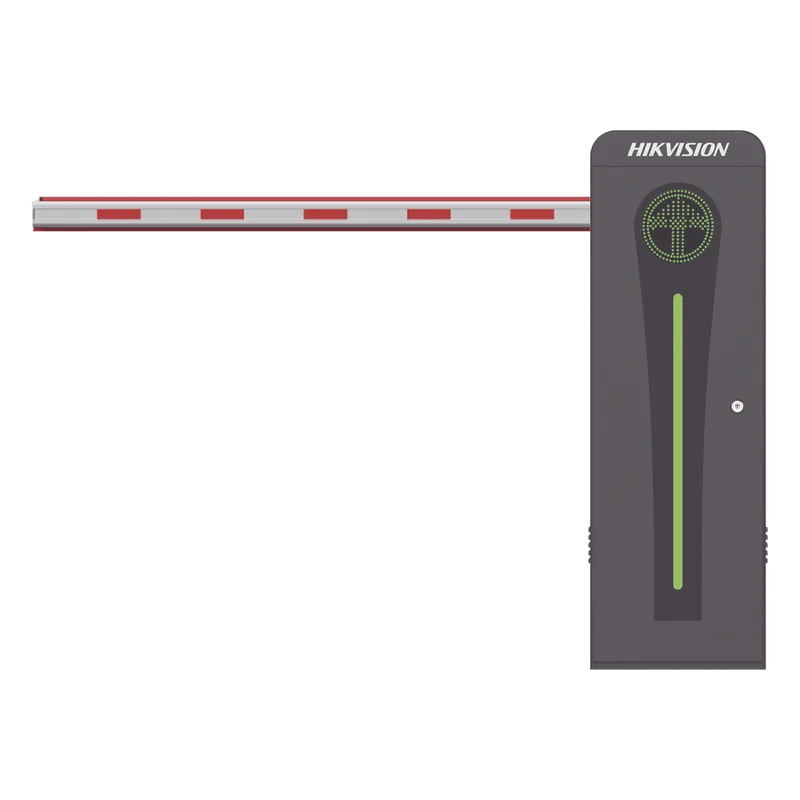 Barrera Vehicular con Brazo Iluminado Led 4 mts INCLUIDO / Izquierda / Alto Desempeño / Brushless / Semáforo Rojo-Verde en Gabinete / Incluye 2 Controles Remotos HIKVISION KT-320-LED(4ML)