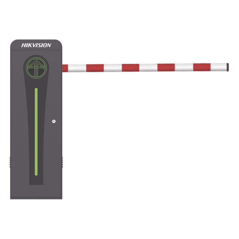 Barrera Vehicular con Brazo Abatible por Colisión 4 mts INCLUIDO / Derecha / Alto Desempeño / Brushless / Semáforo Rojo-Verde en Gabinete / Incluye 2 Controles Remotos HIKVISION KT-320-ABAT(4MR)