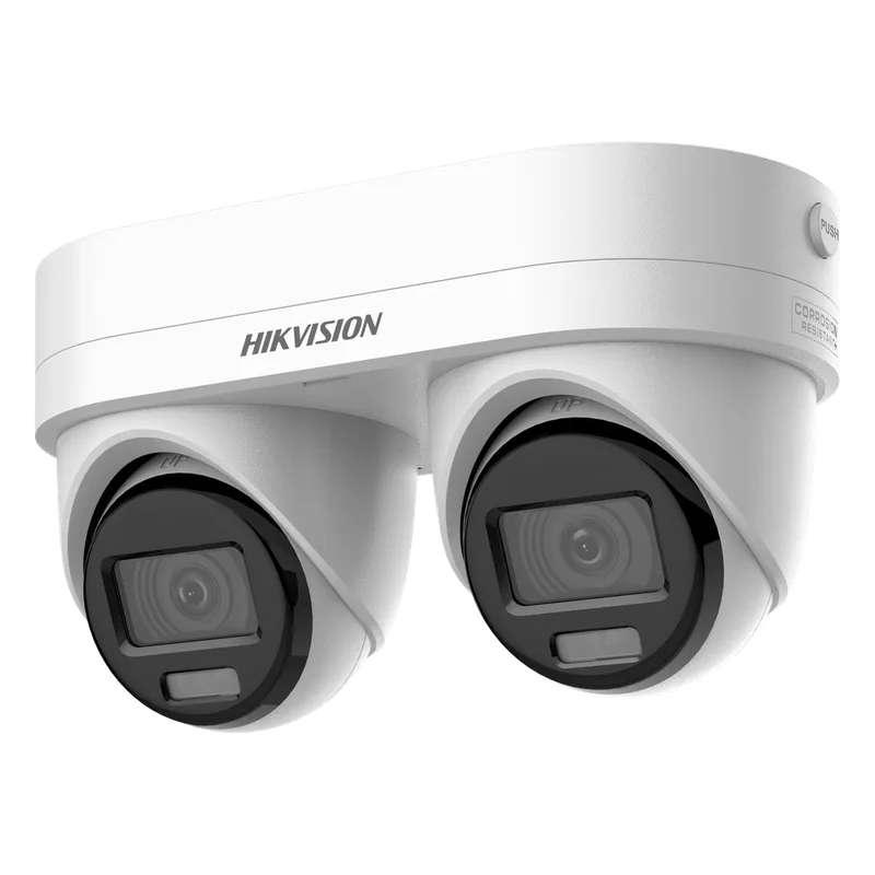 PanoVu Series / Lente Dual de 4 Megapixel / 2 Lentes Fijos de 2.8 mm / Recomendado para Pasillos o Esquinas / IP67 / IK10 / PoE / WDR 120 dB / Dual Light (30 mts IR + 30 Mts Luz Blanca) / Micrófono y Bocina Integrada / Micro SD / ACUSEEK HIKVISION DS-2CD2343G2D-LIZ2UY/SL