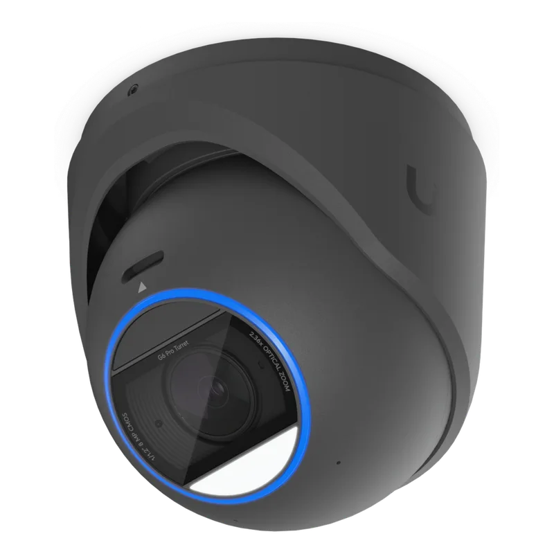 UniFi Protect G6 Pro Turret – Cámara 4K PoE+ Antimanipulación y Todo Clima con Motor de IA Multi-TOPS, Zoom Óptico 2.36× y Sensor CMOS 1/1.2 UBIQUITI UVC-G6-PRO-TURRET-B