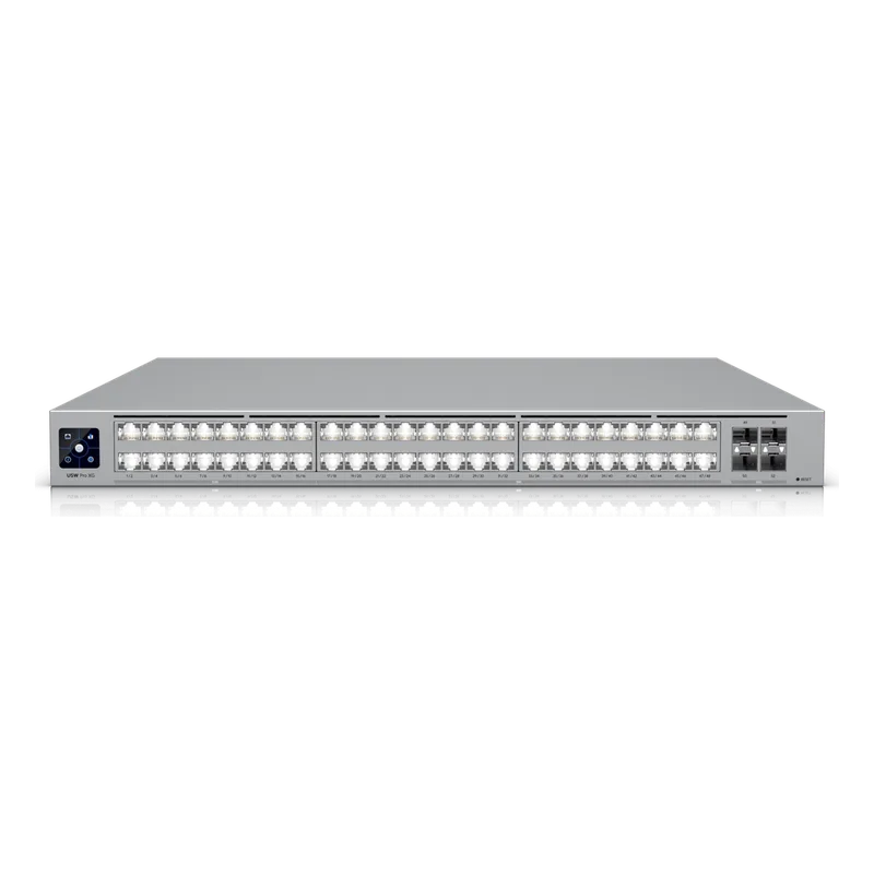 UniFi Switch USW-Pro-XG-48 / Capa 3 / 48 puertos (32 × 10 GbE, 16 × 2,5 GbE) + 4 puertos SFP28 25 G UBIQUITI