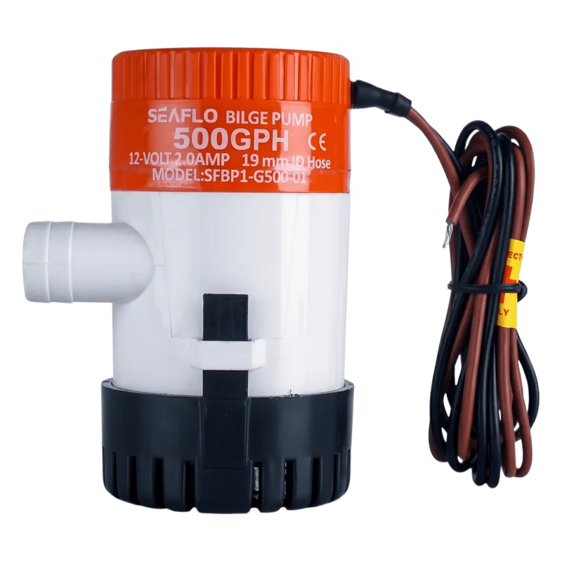 Bomba Achique SEAFLO SFBP1-G50-01 / 500 GPH (1893 LPH) / 12V CD / No Automática / Anti-Airlock / Sellos Herméticos / Filtro Removible