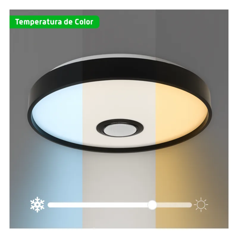 Luminario LED RGB de 30W / 2400 Lúmenes / Bocina con Bluetooth Integrada / Voltaje 85-265V / Temperatura Cálida, Neutra y Fría / App iLink JWJ JLAR-3003
