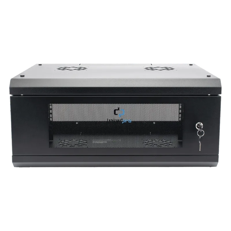 Gabinete de Pared con Puerta de Cristal Templado, 455mm de Profundidad, 4U Rack de 19'', Acero Reforzado LINKEDPRO SR1904LH3GA