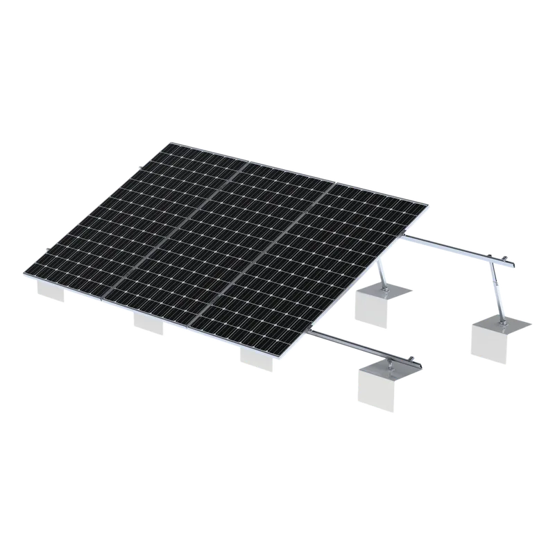 Sistema de Montaje Solar VEKTOR21 / Estructura Ajustable Aluminio AL6005-T5 / Patas Frontales y Ajustables / Ángulos 10°-30° / Torque 11-13 Nm EPCOM POWERLINE