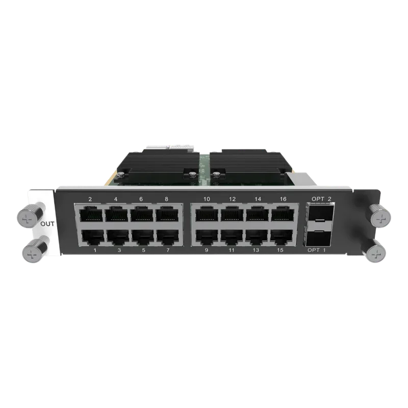Tarjeta de salida de 16 puertos RJ45 + 2 Puertos STP NOVASTAR H-16XRJ45-2FSC