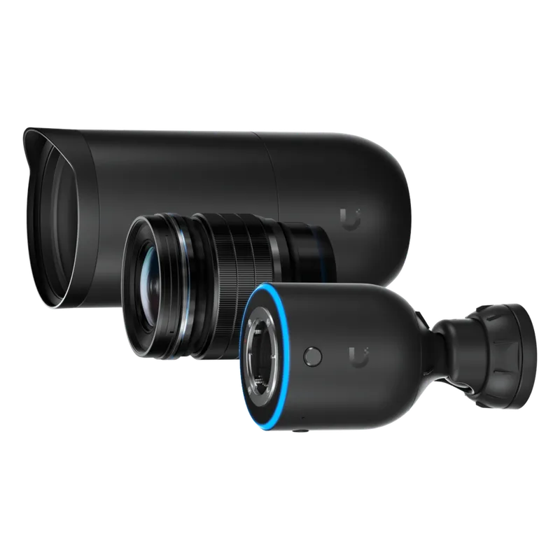 UniFi Protect AI DSLR – Cámara 4K PoE+ para Interior/Exterior con Sensor de Alta Sensibilidad, Lente Fija Gran Angular de 17 mm y Analítica Avanzada por IA UBIQUITI UVC-AI-DSLR