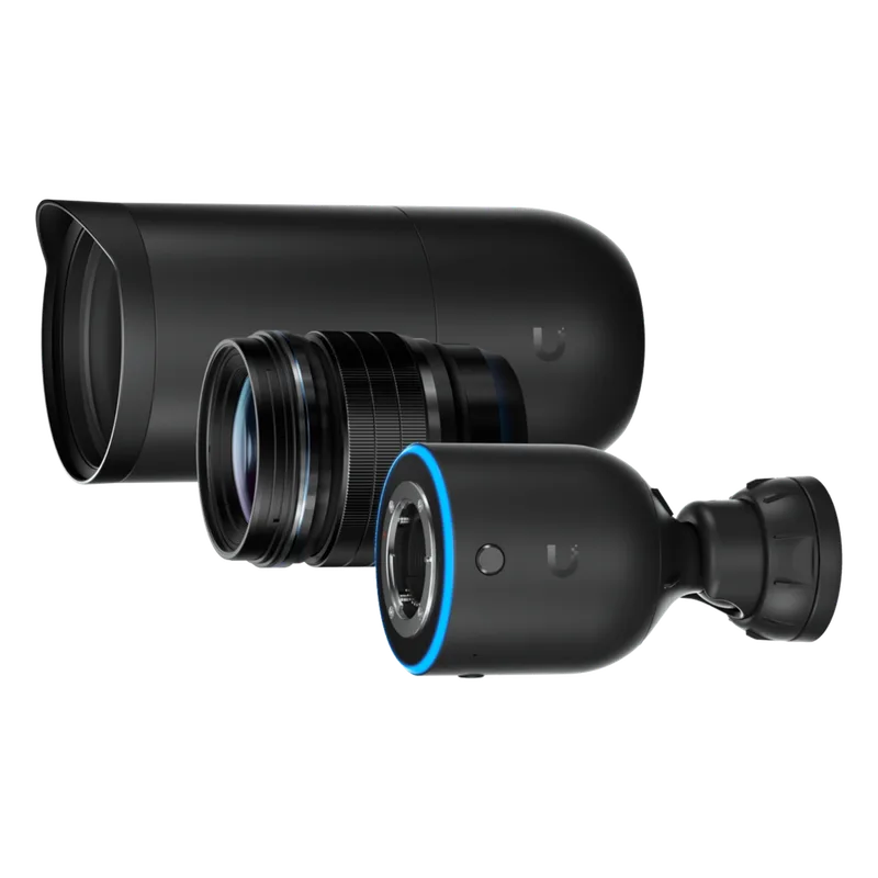 UniFi Protect AI DSLR Long Distance – Cámara 4K PoE+ para Interior/Exterior con Sensor de Alta Sensibilidad, Lente Fija de larga distancia de 45 mm y Analítica Avanzada por IA UBIQUITI UVC-AI-DSLR-LD