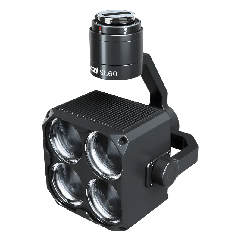 Estrobo Multi-color compatible con Drones DJI M350/M400, 90W Máximo, Luz Estroboscópica Multi-color, 4 Colores RGBY CZI SL60