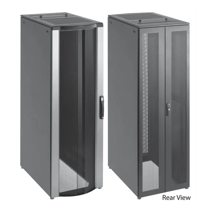 Gabinete para Servidores ProLine FloTek 42 UR Con Puertas Perforadas Alta Ventilación, Profundidad Extendida 1200 mm y Ancho 600 mm Acero Color Negro HOFFMAN PSCPC20612B