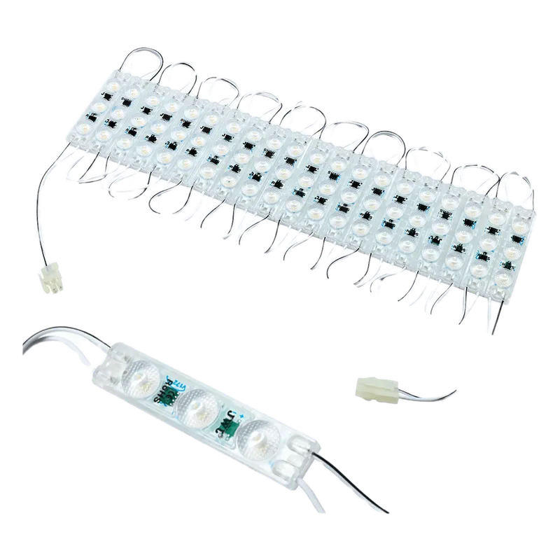 Cadena con 20 Módulos LED Individuales / Resistente a Intemperie / 4500 Lúmenes / 110V / Luz Cálida 2 700 K / Conectados en Serie / No Requiere Transformador. JWJ JUML-2936-C