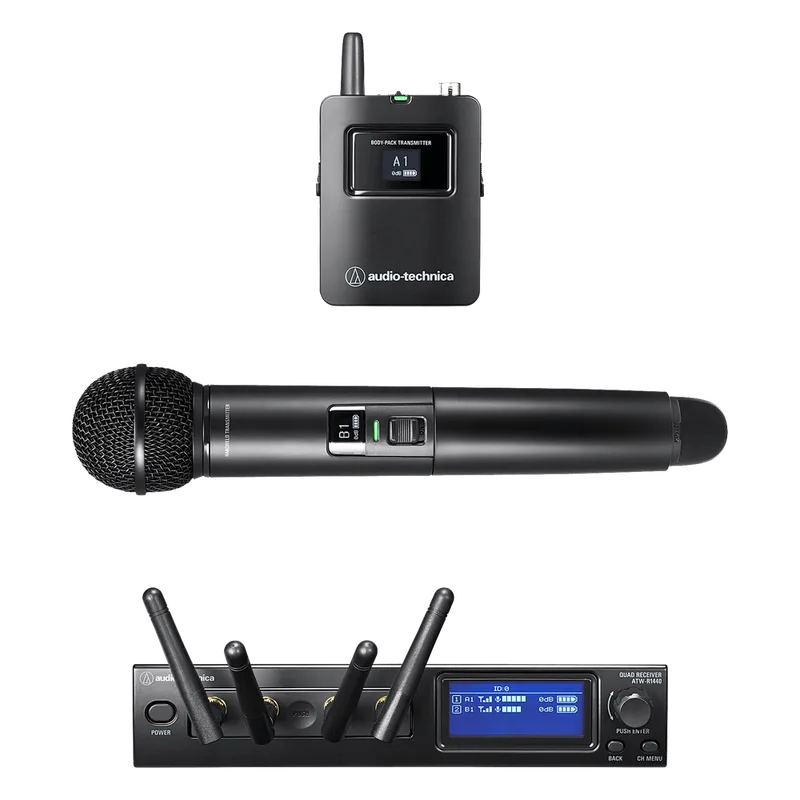 Sistema Inalámbrico Digital System 20 | 2.4 GHz | 24-bit 48 kHz | 20 Canales HD | AES128 Encryption | True Diversity | Gestión Wireless Manager AUDIO-TECHNICA ATW-1423