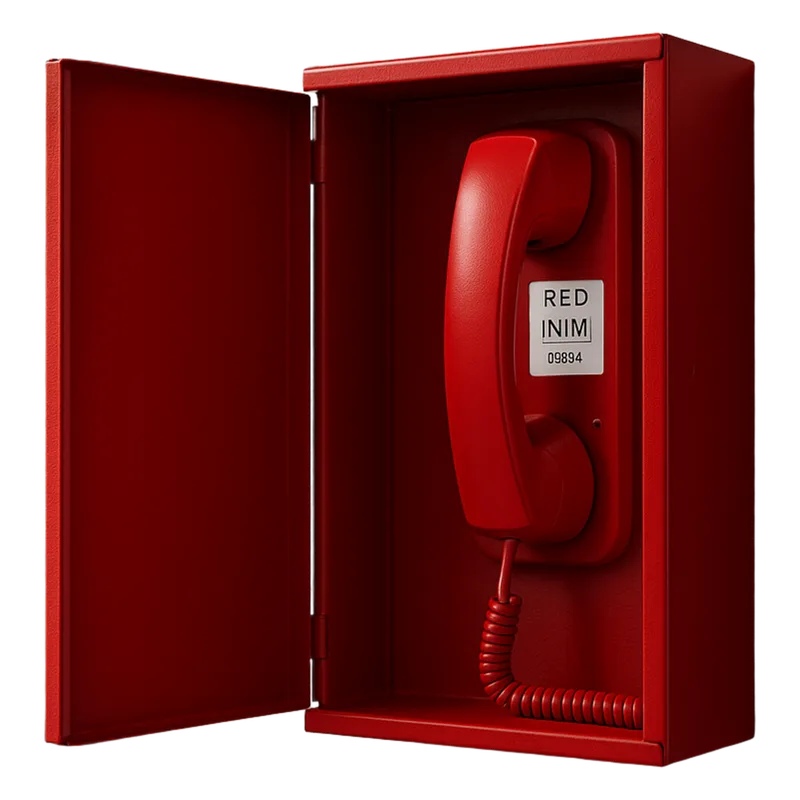 Dispositivo Telefónico de Emergencia | Grado de Seguridad 3 | Metal Rojo RAL3001 | 32 Teléfonos por Línea | Conexión IFAMFFT INIM ELECTRONICS EVCSTAR