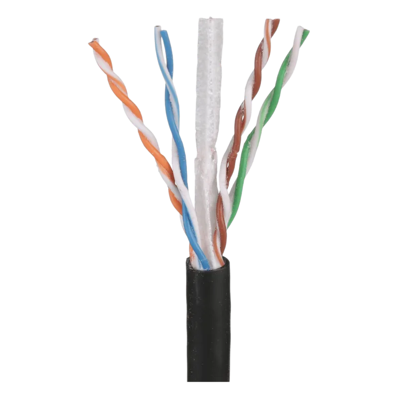 Bobina de Cable UTP de 4 Pares OSP (Planta Externa), Cat6 de Rango Extendido, 22 AWG, Color Negro, 305 Metros (1000 Pies). PANDUIT PUO6C2204BL-CEG