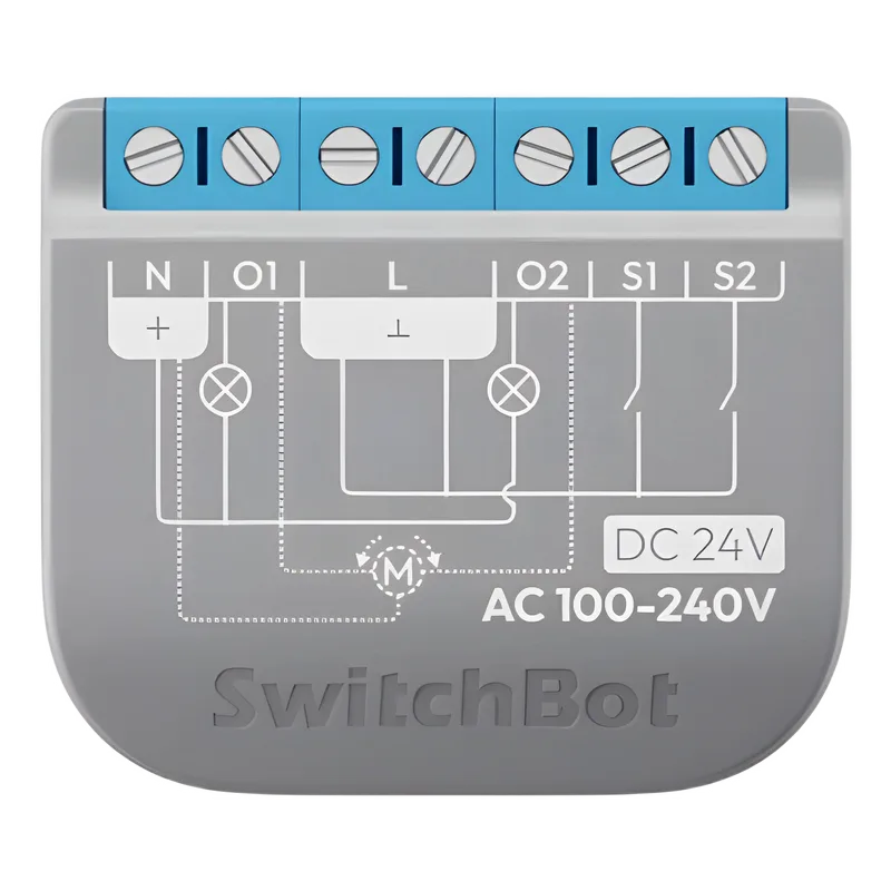 Relay Switch Inteligente 2 Canales / WiFi + BLE / Medición Consumo / 10A por Canal / Protección Sobrecarga / Compatible Matter / 42 x 36 x 16 mm (1.7 x 1.4 x 0.6 in) SWITCHBOT SWITCHBOTRELSW2PM