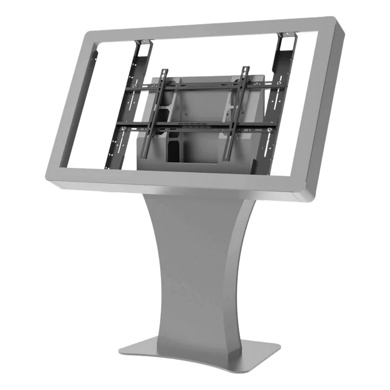 Kiosko Landscape Indoor / Soporte para Pantallas Digitales 55" / Diseño Hourglass Moderno / Base Plana Rectangular / Tray Interno para Componentes / Protección contra Robos / Acabado Powder Coat Premium PEERLESS KILH555-S